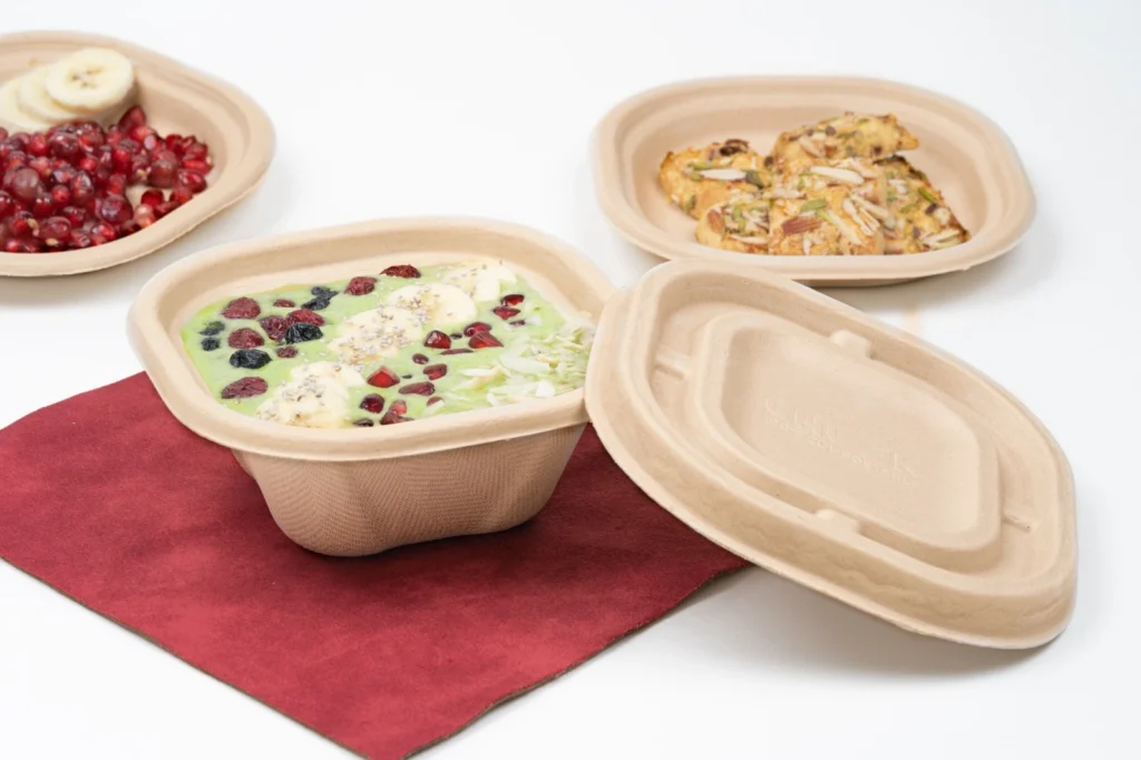 Eat healthy in compostable tableware