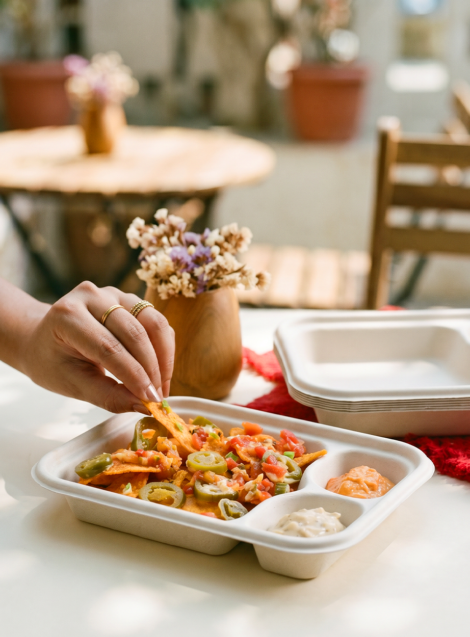 Chuk compostable delivery packaging in use for IPL watch party restaurant orders