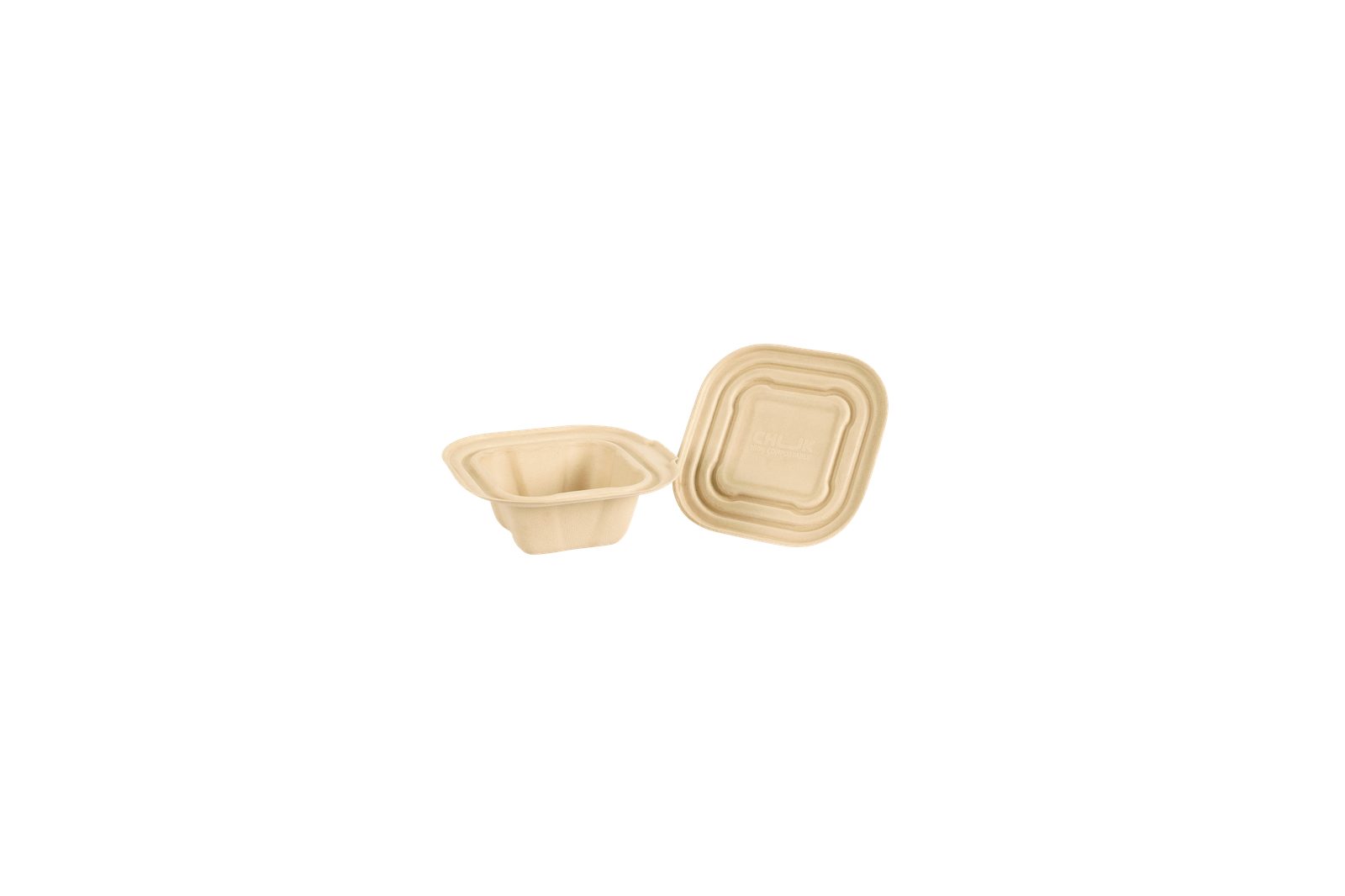 CHUK 500ml Delivery Container (bagasse), edited product photo