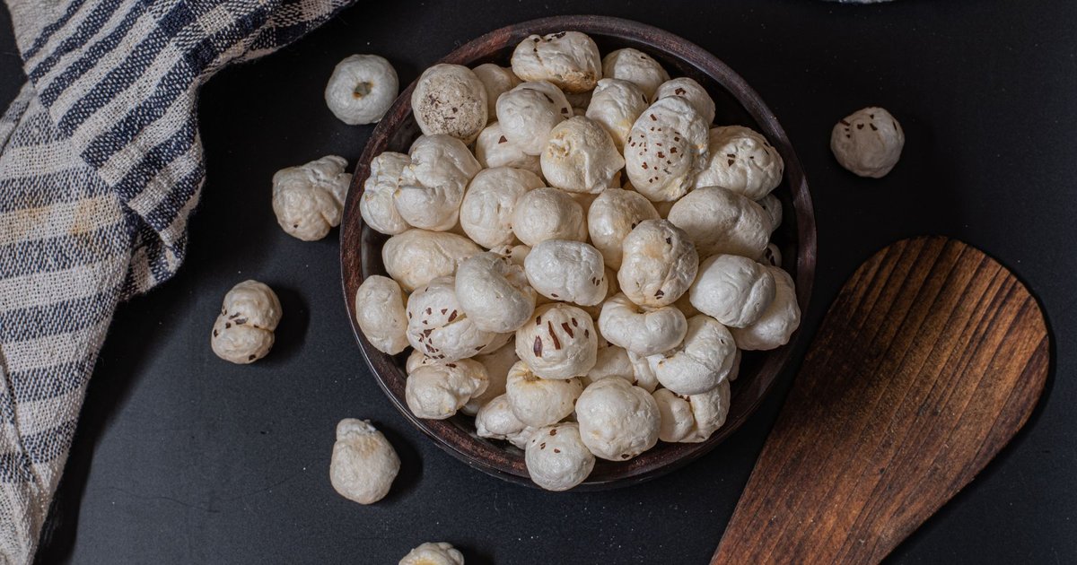 Roasted makhana (fox nuts), a permitted Janmashtami vrat fasting ingredient used in kheer and snacks